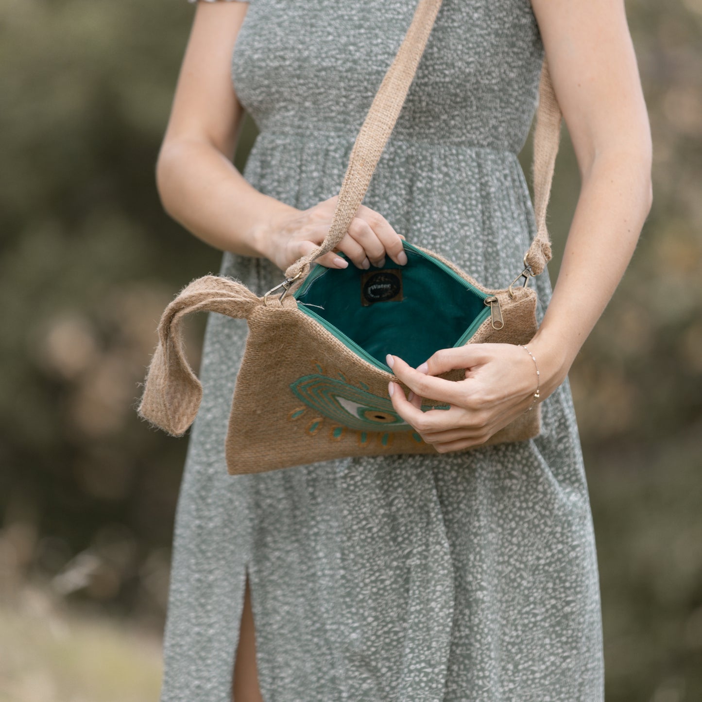 Green Evil Eye Clutch