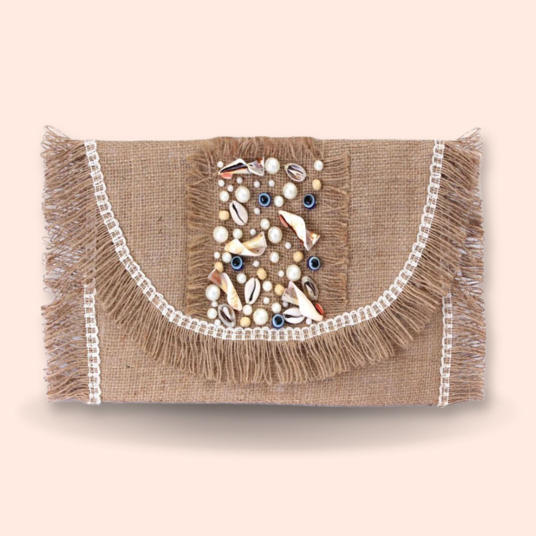 Beaded Handcrafted Envelope Clutch – Water Leaf Boho Boutique